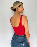 Body Manga Sisa Escote Cuadrado Amorela