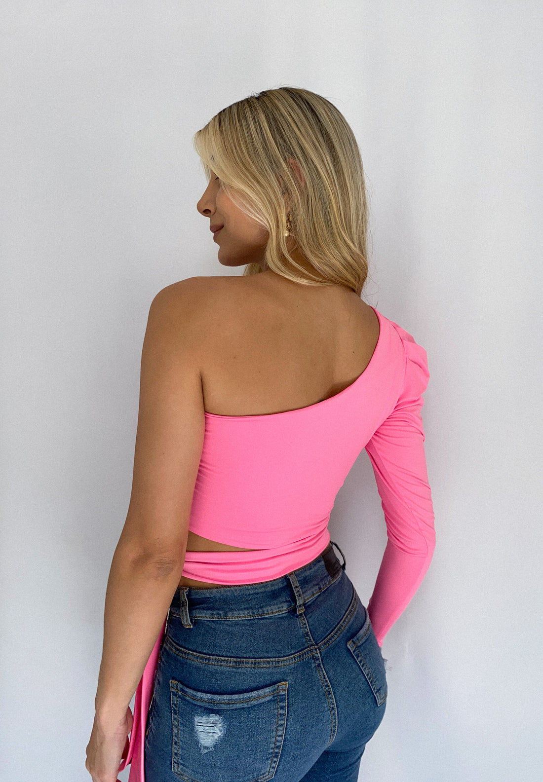 Blusa Asimetrica Amarrar Cintura