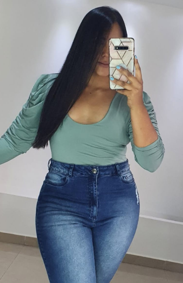 Body Manga 3/4 Bombacha Tallas Plus