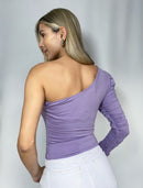 Blusa Asimetrica Manga Larga Resorte