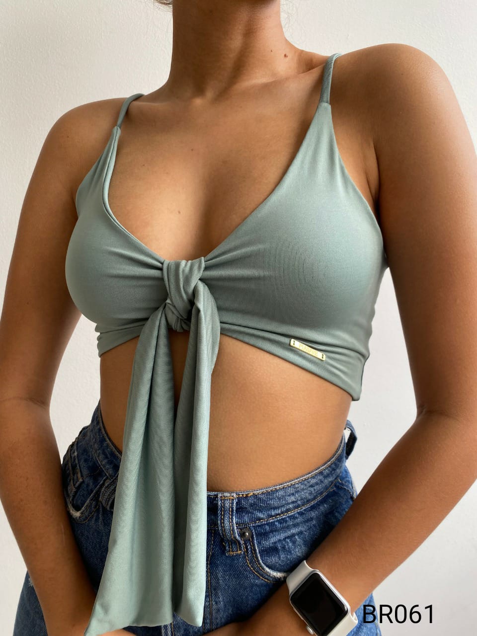 Crop Top Tiras Amarrar Busto