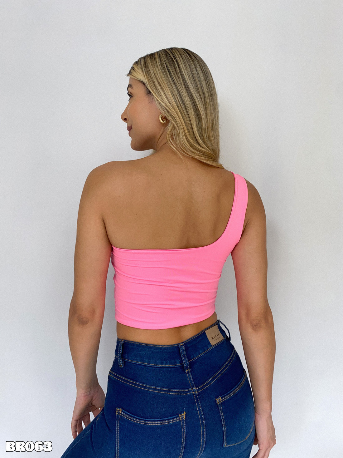 Crop Top Tira Asimetrica Unicolor