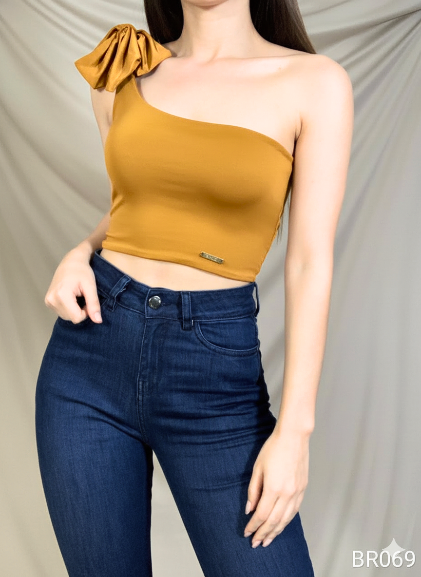 Blusa Asimetrica Tira Amarrar