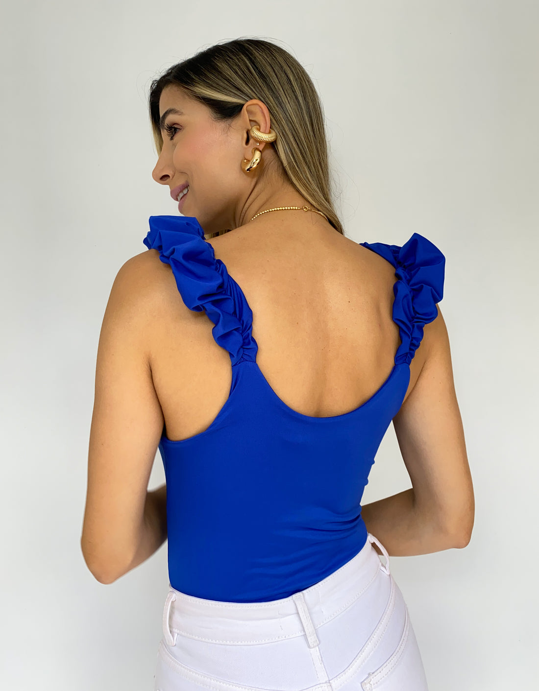 Body Licrado Tiras Runcho Cuello V