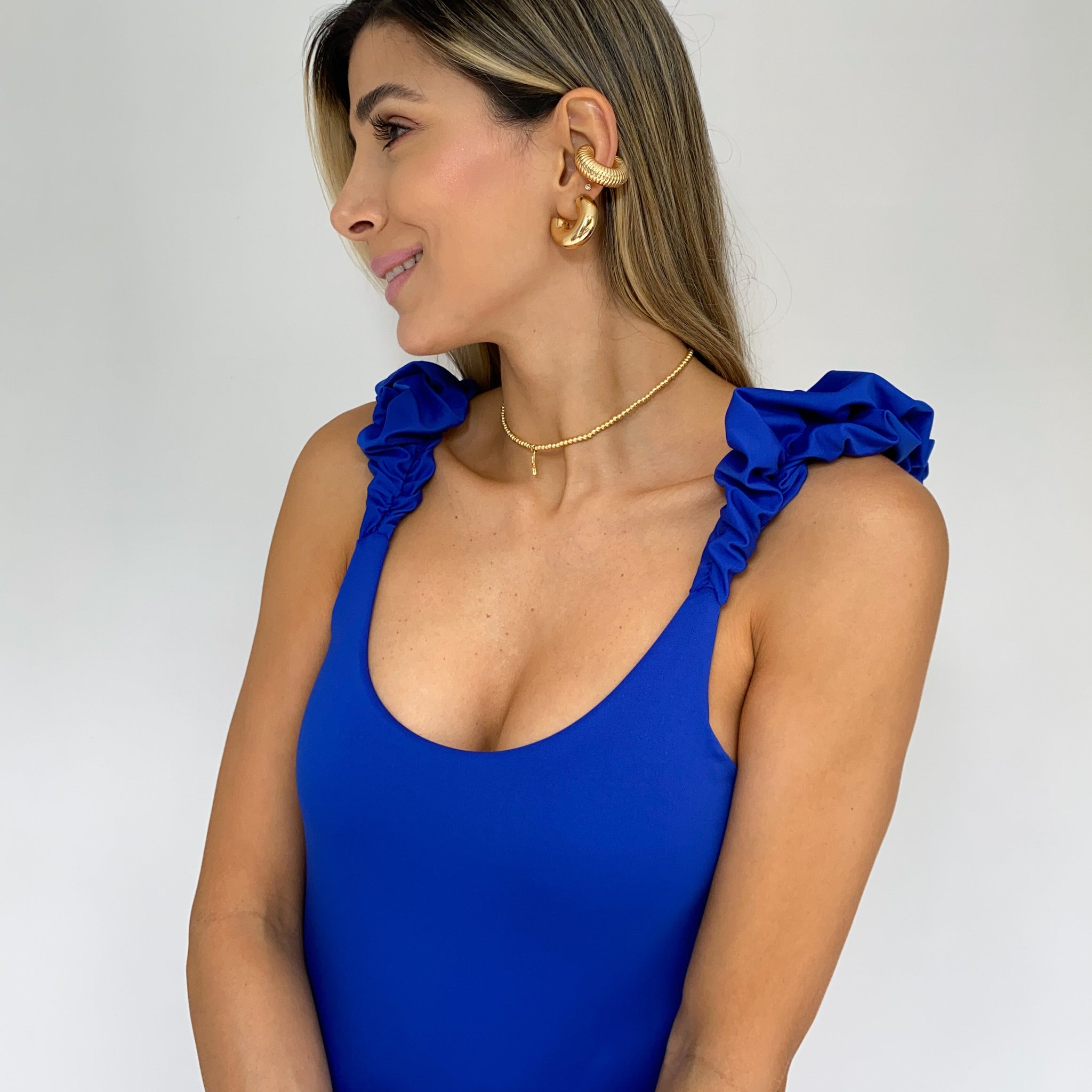 Body Licrado Tiras Runcho Cuello V