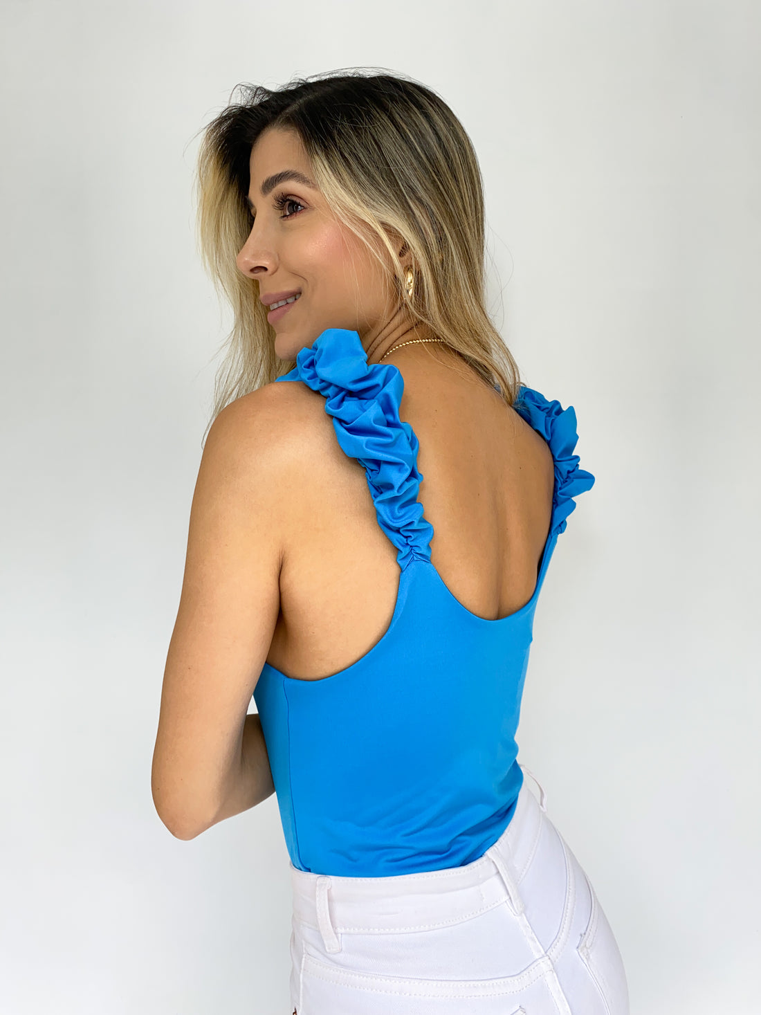 Body Licrado Tiras Runcho Cuello V
