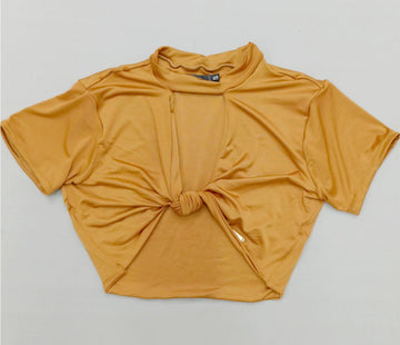 Blusa Manga Corta Nudo Centro