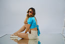 Blusa Manga Corta Escote Espalda Amarra