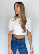 Blusa Manga Corta Escote Espalda Amarra