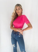Blusa Manga Corta Escote Espalda Amarra