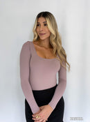 Body Manga Larga Cuello Cuadrado