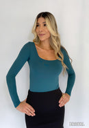 Body Manga Larga Cuello Cuadrado