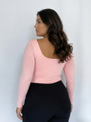 Body Manga Larga Cuello Cuadrado Plus