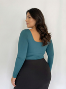 Body Manga Larga Cuello Cuadrado Plus