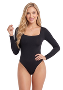 Body Manga Larga Cuello Cuadrado