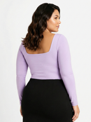 Body Manga Larga Cuello Cuadrado Plus