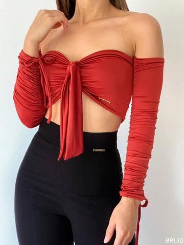 Blusa Manga Larga Zurcida
