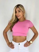Blusa Manga Corta Escote Atras Tiras