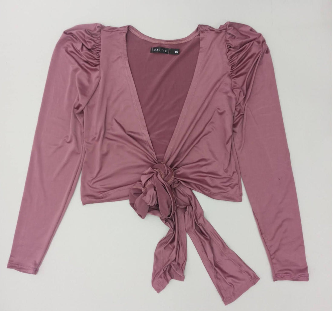 Blusa Licrada Manga Larga Amarrar