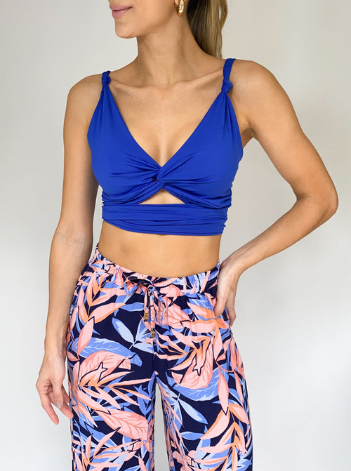 Crop Top Tira Ancha Cruzado Amarrar