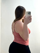 Blusa Licrada Tiras Unicolor