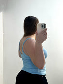 Blusa Licrada Tiras Unicolor