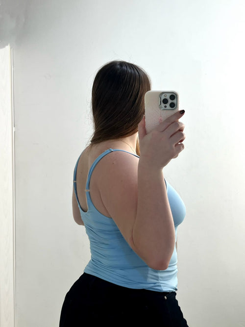 Blusa Licrada Tiras Unicolor