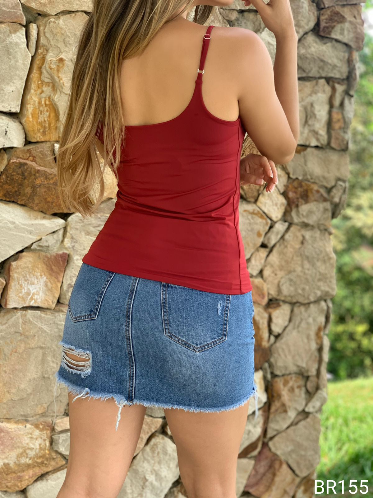 Blusa Licrada Tiras Unicolor