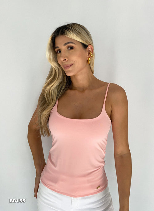 Blusa Licrada Tiras Unicolor