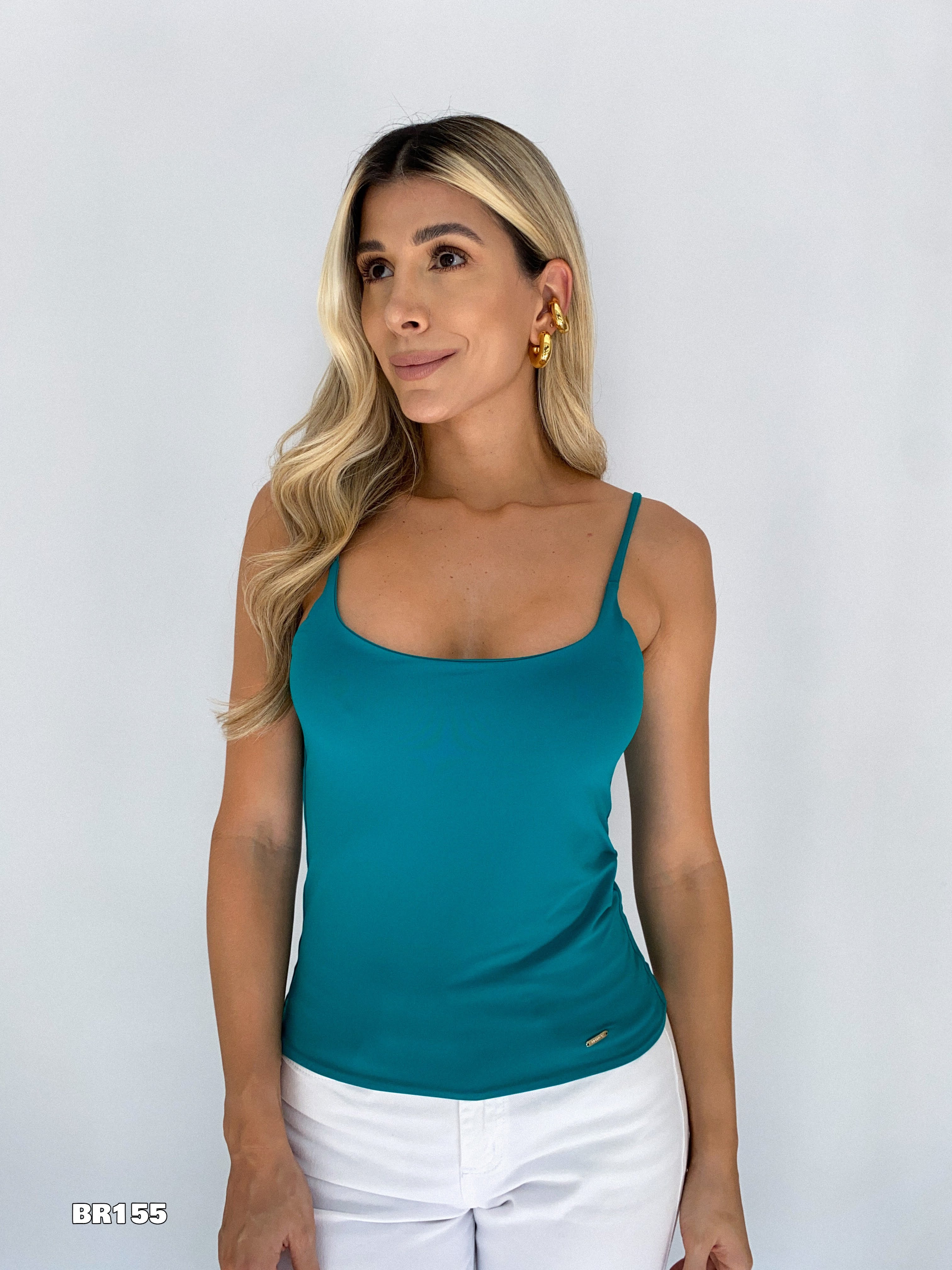 Blusa Licrada Tiras Unicolor