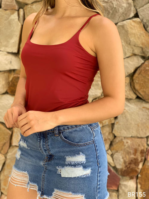 Blusa Licrada Tiras Unicolor