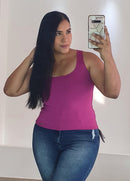 Blusa Manga Sisa Talla Plus Cuello Redon