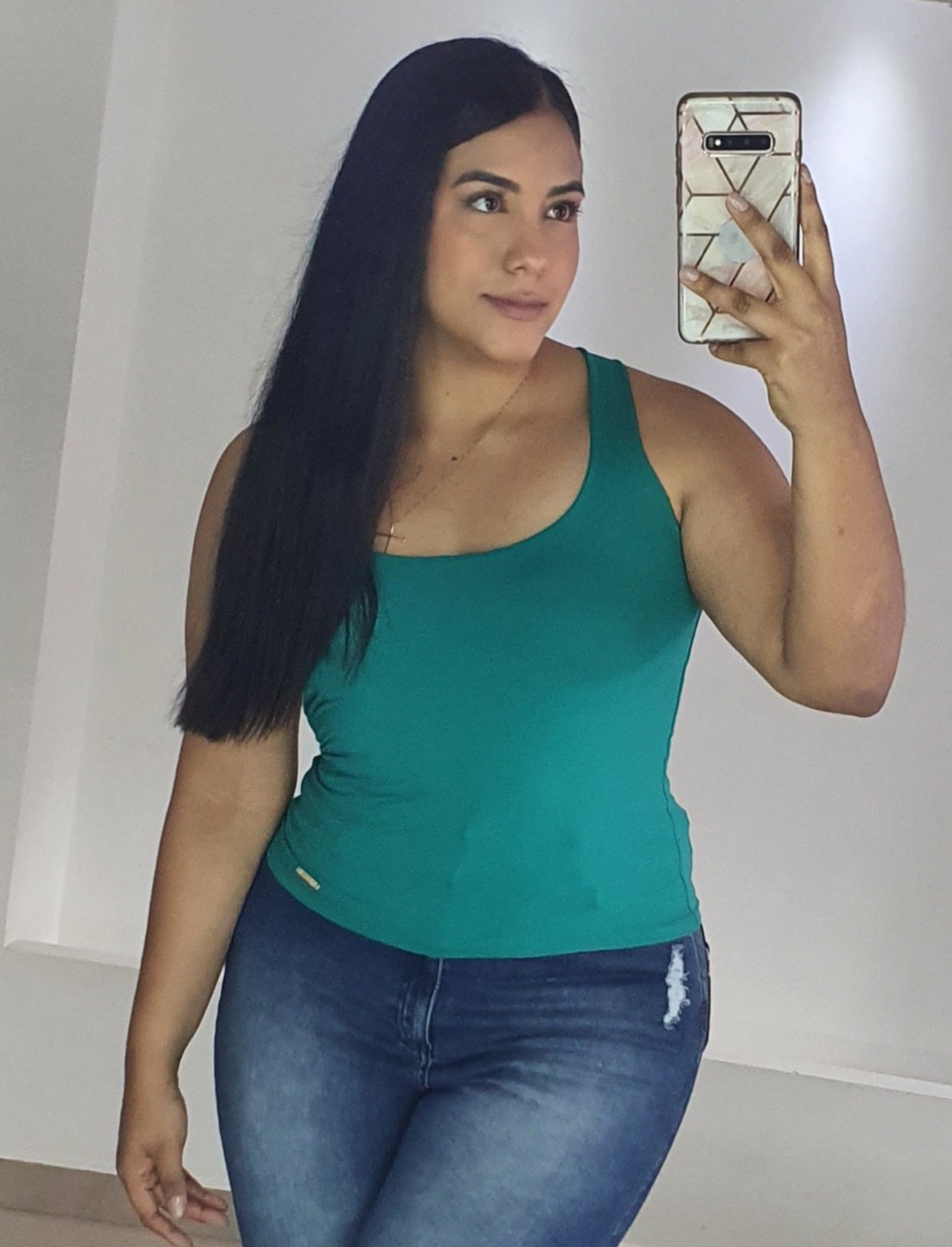 Blusa Manga Sisa Talla Plus Cuello Redon