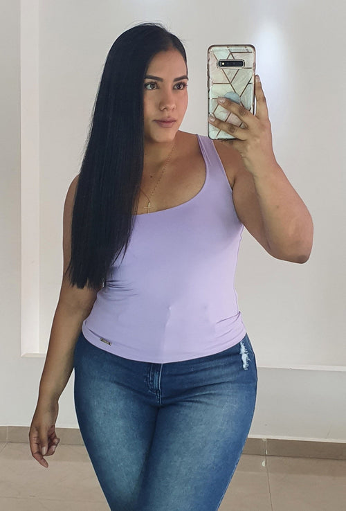 Blusa Manga Sisa Talla Plus Cuello Redon