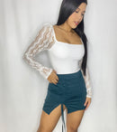 Falda Lateral Cordon Zurcido