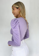 Blusa Manga Larga Runche En El Centro Un