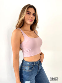 Crop Top Manga Sisa Solo Fondo