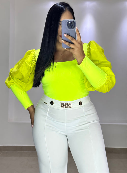 Blusa Corta Manga Larga Popelina Plus