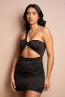 Vestido Asimetrico Runche Lateral