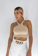 Crop Top Tiras Cuello V