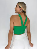 Crop Top Tiras Cuello V