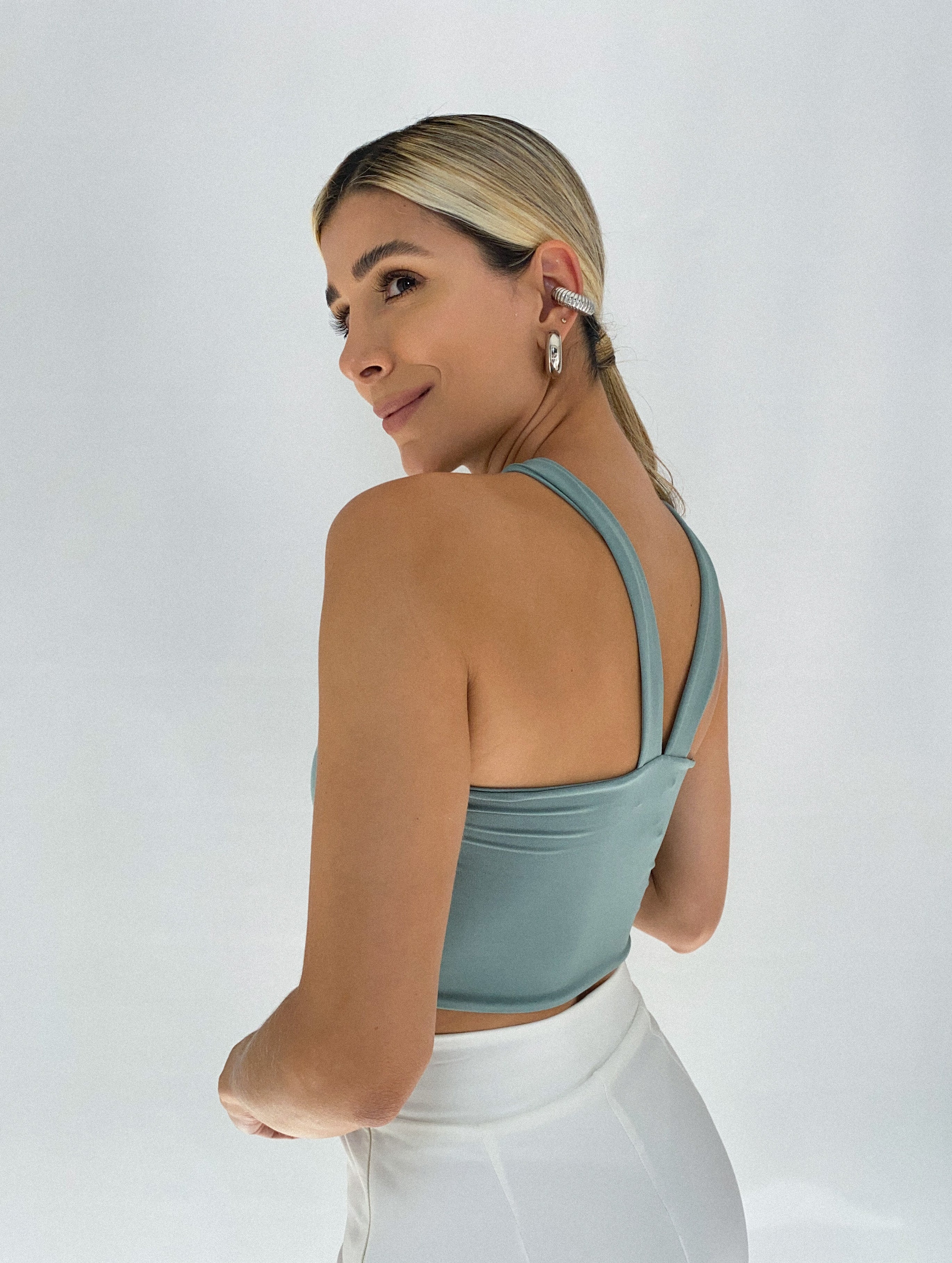 Crop Top Tiras Cuello V