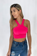Crop Top Tiras Cuello V