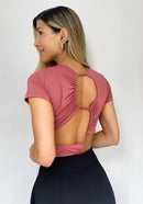 Body Manga Corta Escote Atras