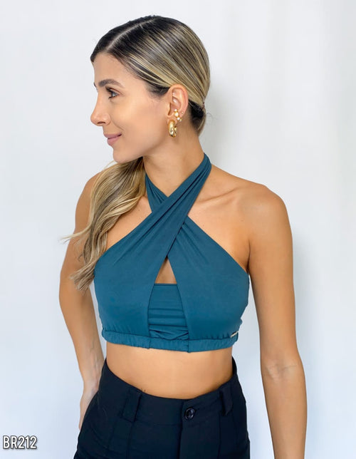Crop Top Enresortado Unicolor