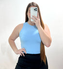 Body Cuello Alto Unicolor Manga Sisa