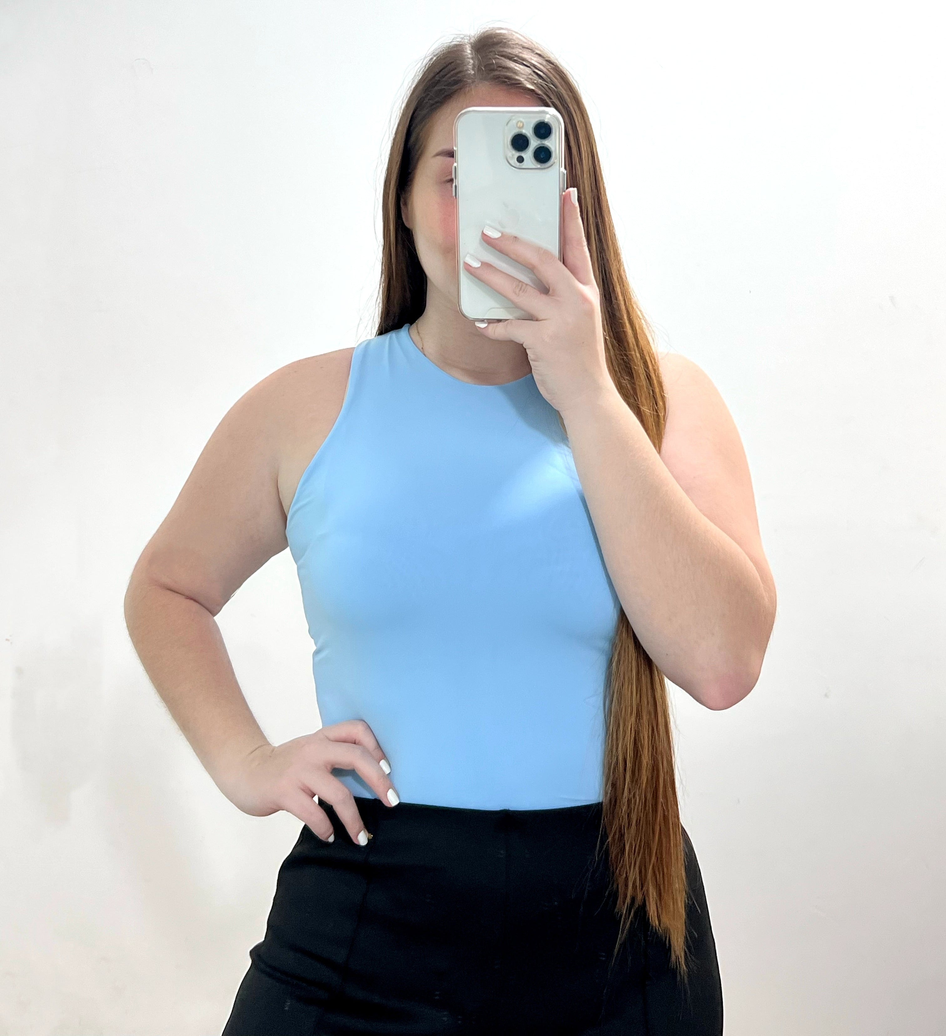 Body Cuello Alto Unicolor Manga Sisa