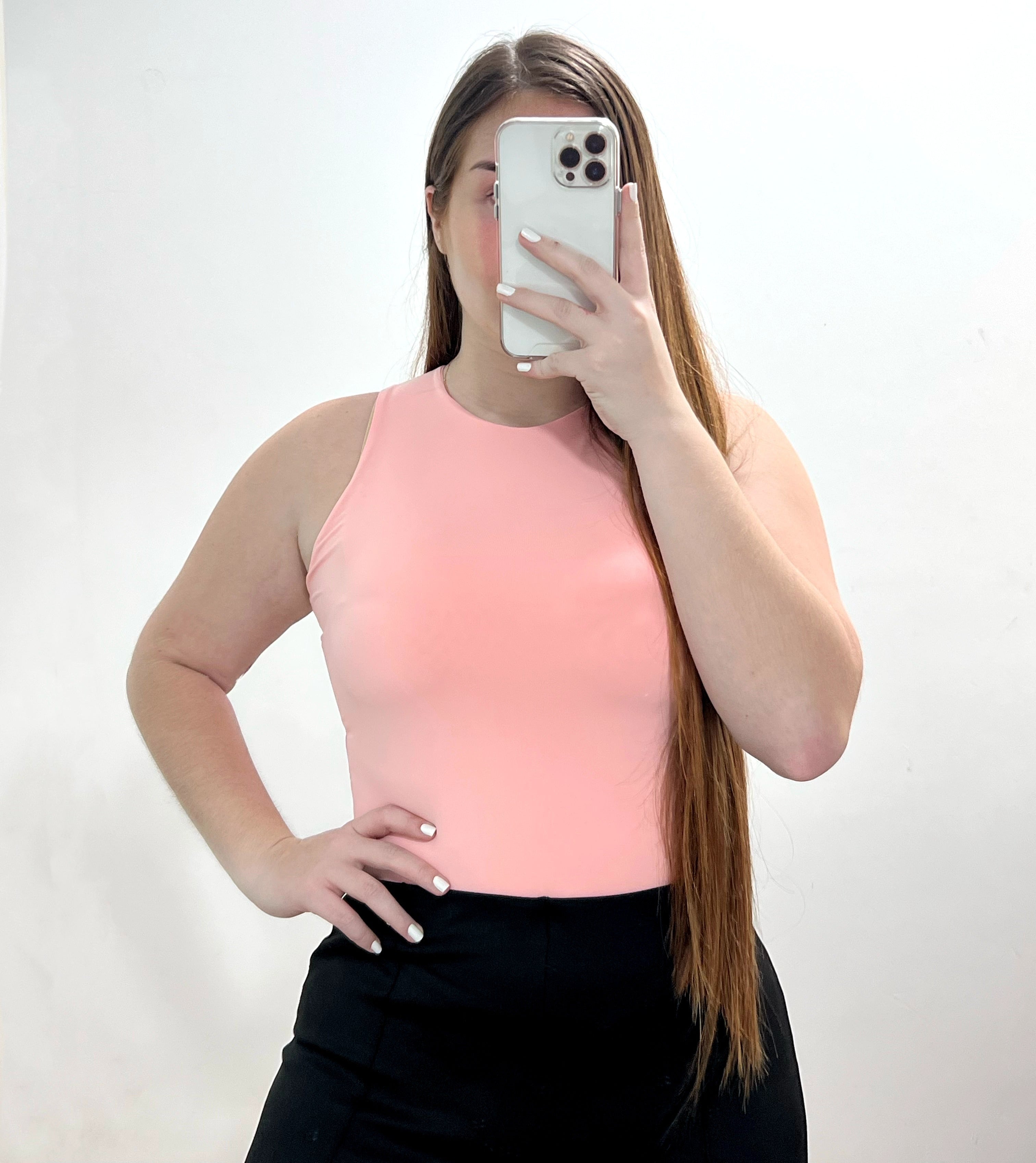 Body Cuello Alto Unicolor Manga Sisa