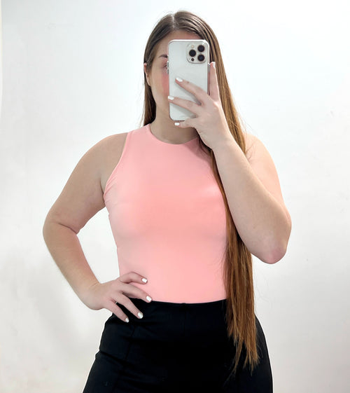 Body Cuello Alto Unicolor Manga Sisa