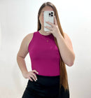 Body Cuello Alto Unicolor Manga Sisa